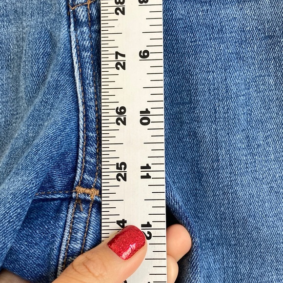 Madewell Curvy Slim Wide Leg Jeans Size 27 Petite Classic Blue Denim - Picture 8 of 9